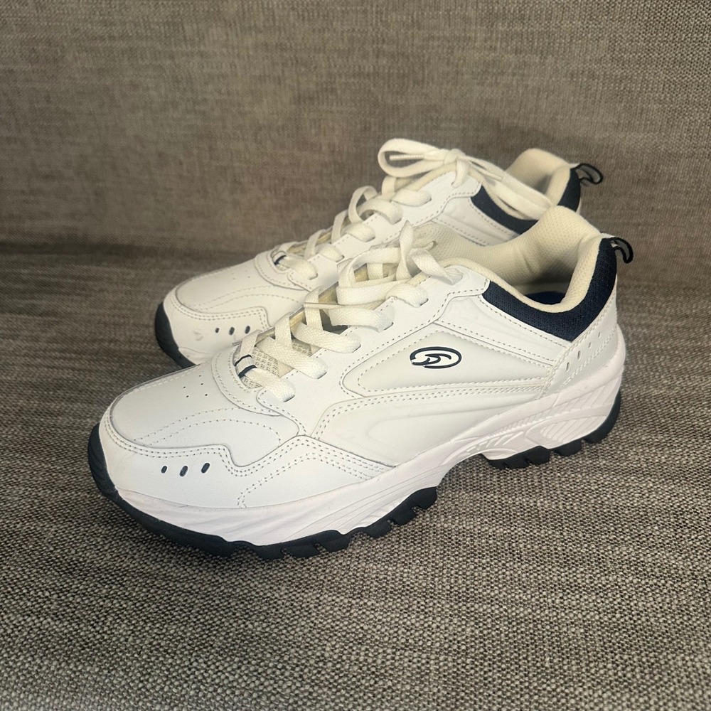 Dr. Scholls Stamina Walking Shoes Mens 9W White Navy  Chunky Sneakers